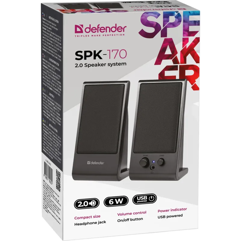 Głośniki Defender SPK-170 2.0 6W USB
