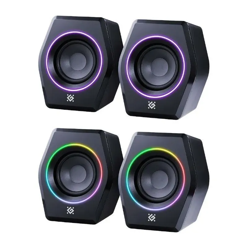 Głośniki Defender SOLAR 9 2.0 10W Bluetooth USB podświetlenie RGB