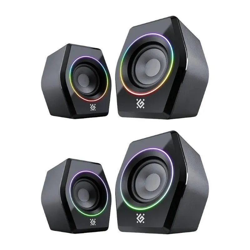 Głośniki Defender SOLAR 9 2.0 10W Bluetooth USB podświetlenie RGB