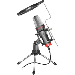 Mikrofon przewodowy Defender FORTE GMC 300 ze statywem STREAM strumieniowy