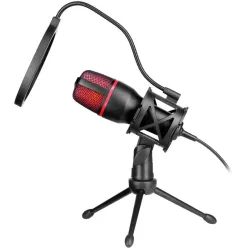 Mikrofon przewodowy Defender FORTE GMC 300 ze statywem STREAM strumieniowy