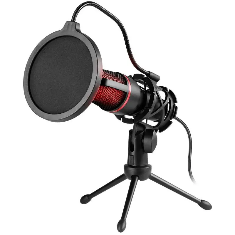 Mikrofon przewodowy Defender FORTE GMC 300 ze statywem STREAM strumieniowy