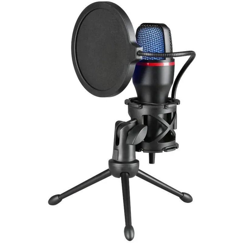 Mikrofon przewodowy Defender FORTE GMC 300 ze statywem STREAM strumieniowy