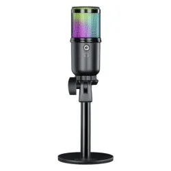 Mikrofon przewodowy Defender GLOW GMC 400 ze statywem STREAM strumieniowy