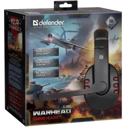 Słuchawki z mikrofonem Defender WARHEAD G-160 Gaming czarno-czerwone + GRA