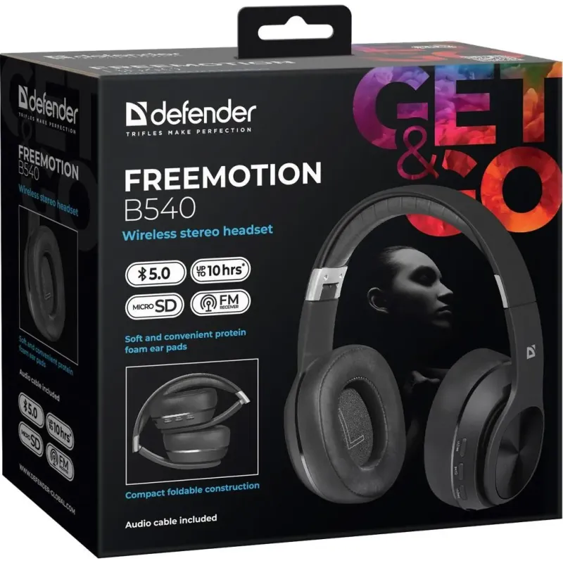 Słuchawki z mikrofonem Defender FREEMOTION B540 bezprzewodowe Bluetooth +