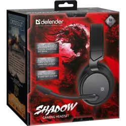 Słuchawki z mikrofonem Defender SHADOW Gaming Soft Touch 4 pin + adapter 2x