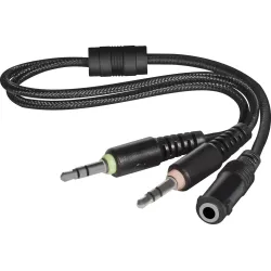 Słuchawki z mikrofonem Defender SHADOW Gaming Soft Touch 4 pin + adapter 2x