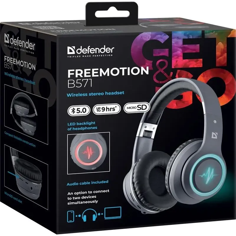 Słuchawki z mikrofonem Defender FREEMOTION B571 bezprzewodowe Bluetooth