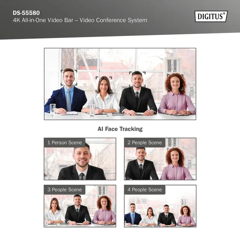 System wideokonferencji DIGITUS 4K ePTZ szeroki kąt 120° Sensor 2.8” 8MP