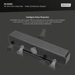 System wideokonferencji DIGITUS 4K ePTZ szeroki kąt 120° Sensor 2.8” 8MP