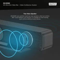 System wideokonferencji DIGITUS 4K ePTZ szeroki kąt 120° Sensor 2.8” 8MP
