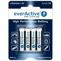 Baterie alkaliczne AAA/LR03 everActive Pro Alkaline 4 sztuki