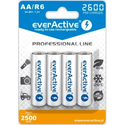 Akumulatorki AA/R6 everActive Professional Line 2600 mAh 4 sztuki