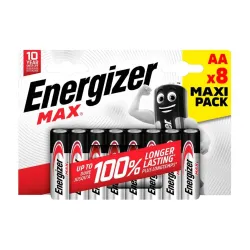 Bateria alkaliczna Energizer MAX AA / LR6 - 8 sztuk | PartsPC.pl
