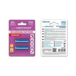 Akumulatorki AAA Esperanza 1000mAh 2szt. niebieskie