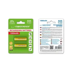 Akumulatorki AAA Esperanza 1000mAh 2szt. żółte
