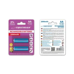 Akumulatorki AA Esperanza 2000mAh 2szt. niebieskie