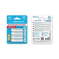 Akumulatorki AA Esperanza 2000mAh 4szt. białe