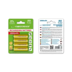 Akumulatorki AA Esperanza 2000mAh 4szt. żółte