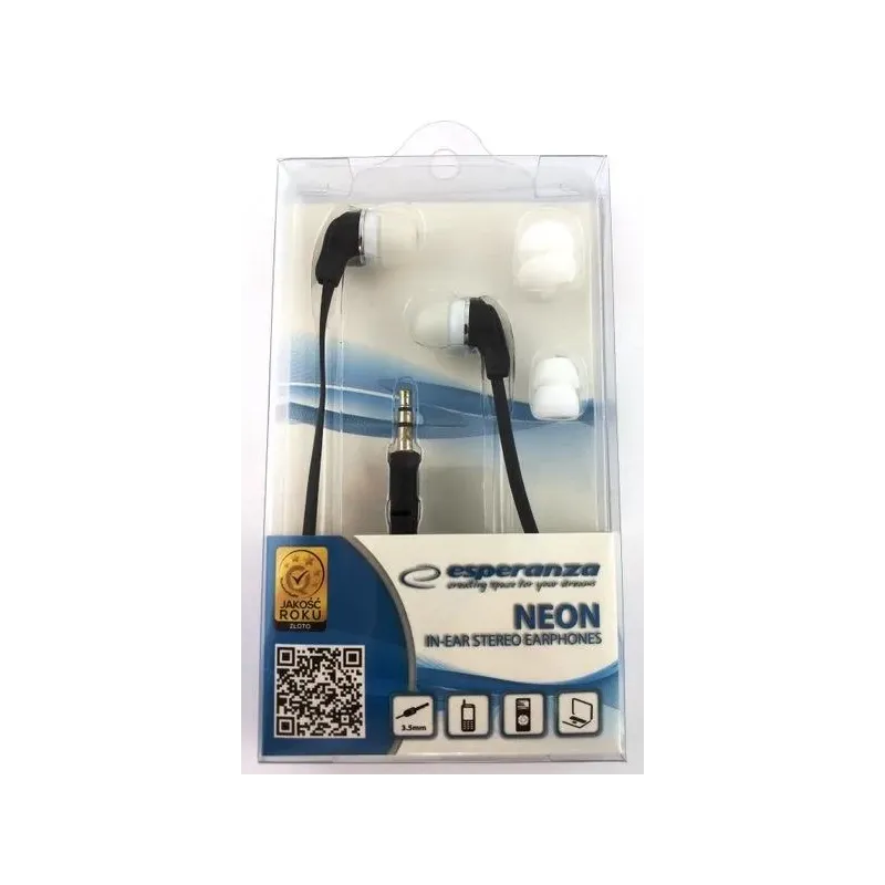 Słuchawki Esperanza EH147K Neon czarne