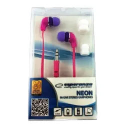 Słuchawki Esperanza EH147P Neon różowe