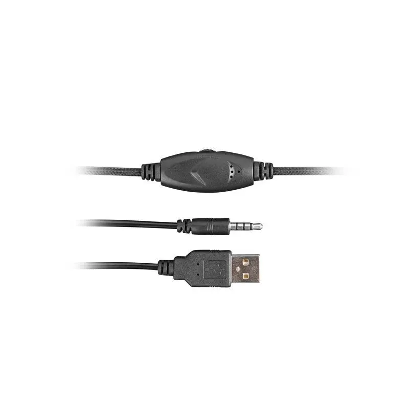 Słuchawki z mikrofonem Fury Phantom podświetlenie Gaming czarno-niebieskie