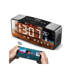 Radiobudzik Greenblue GB200 bluetooth 4.2, FM, aux-in, 6W, temperatura,