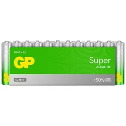 Bateria alkaliczna AAA/LR03 GP ReCyko Super alkaline G-TECH - 12 sztuk