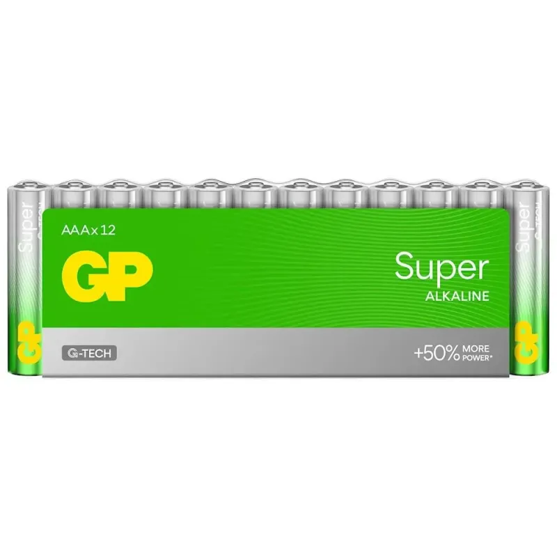Bateria alkaliczna AAA/LR03 GP ReCyko Super alkaline G-TECH - 12 sztuk