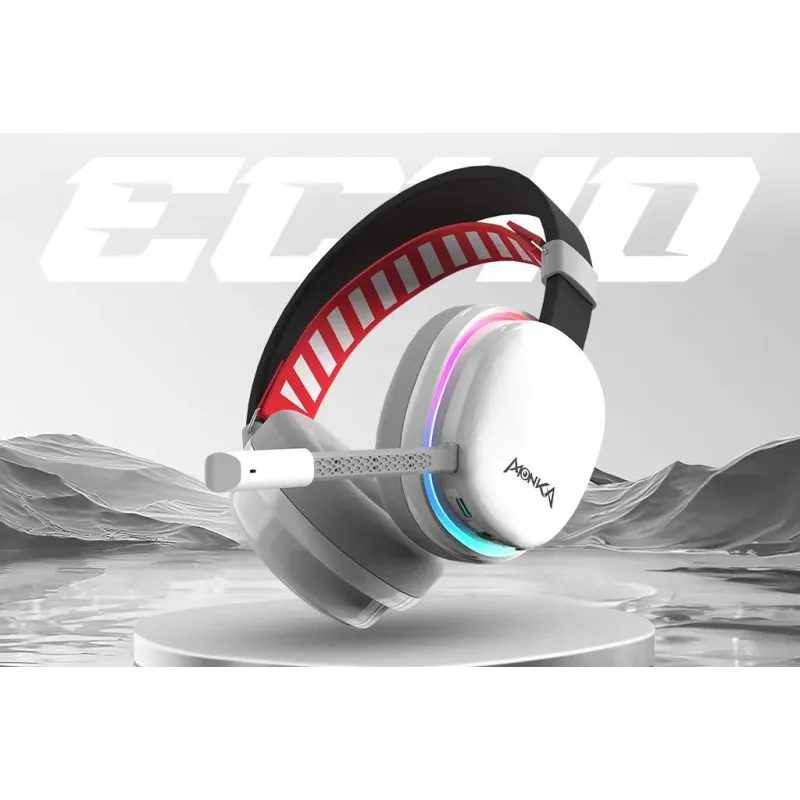 Słuchawki z mikrofonem Monka ECHO HG9069W bezprzewodowe Bluetooth + RF