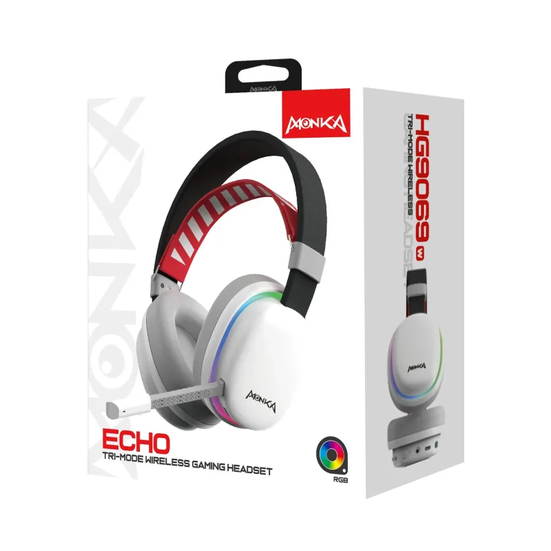 Słuchawki z mikrofonem Monka ECHO HG9069W bezprzewodowe Bluetooth + RF