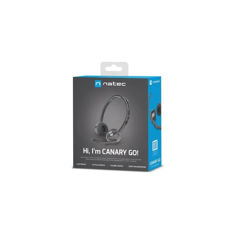 Słuchawki z mikrofonem Natec Canary Go czarne
