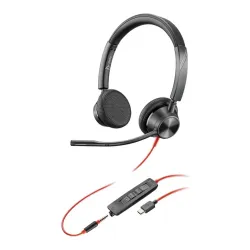 Słuchawki z mikrofonem Poly Blackwire 3325 Stereo USB-C Headset + 3,5mm