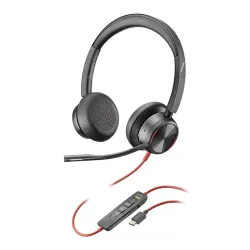 Słuchawki z mikrofonem Poly Blackwire 8225 Stereo USB-C Headset + adapter