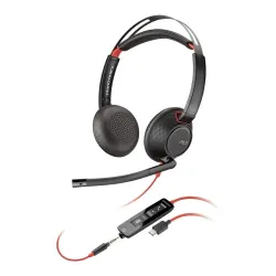 Słuchawki z mikrofonem Poly Blackwire 5220 Stereo USB-C Headset + 3,5mm