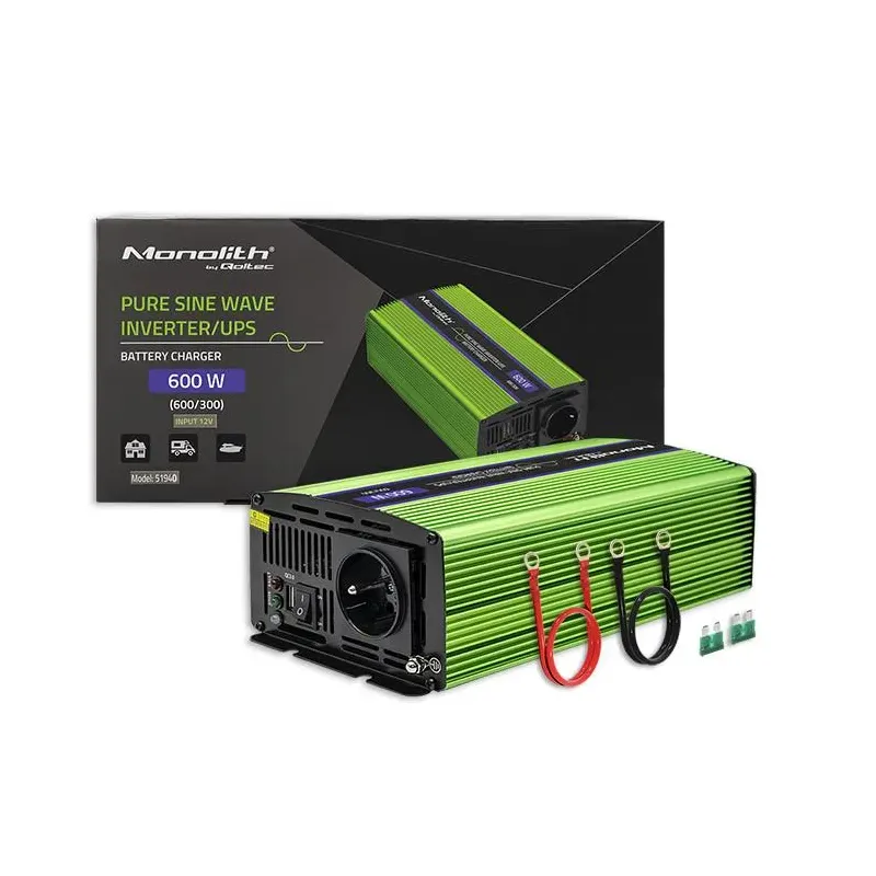 Przetwornica napięcia Qoltec Monolith | ładowanie baterii | UPS | 300W |