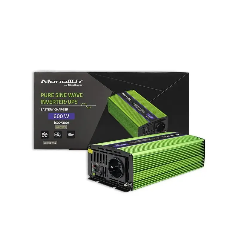 Przetwornica napięcia Qoltec Monolith | ładowanie baterii | UPS | 300W |