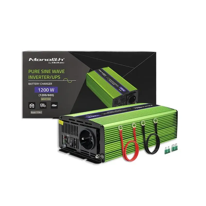 Przetwornica napięcia Qoltec Monolith | ładowanie baterii | UPS | 600W |