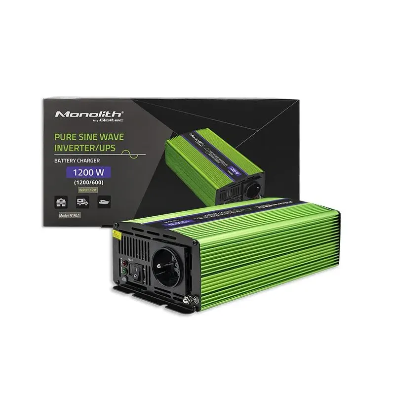 Przetwornica napięcia Qoltec Monolith | ładowanie baterii | UPS | 600W |