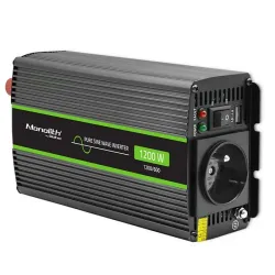 Przetwornica napięcia Qoltec Monolith | 600W | 1200W | 12V na 230V | Czysty