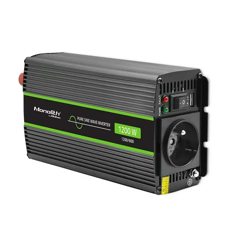 Przetwornica napięcia Qoltec Monolith | 600W | 1200W | 12V na 230V | Czysty