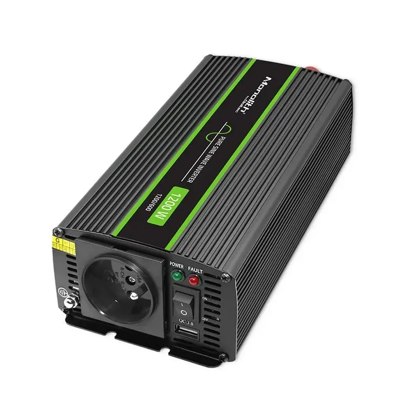 Przetwornica napięcia Qoltec Monolith | 600W | 1200W | 12V na 230V | Czysty