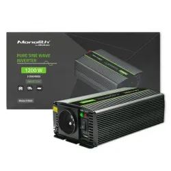 Przetwornica napięcia Qoltec Monolith | 600W | 1200W | 12V na 230V | Czysty