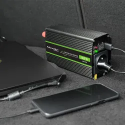 Przetwornica napięcia Qoltec Monolith | 300W | 600W | 12V na 230V | Czysty