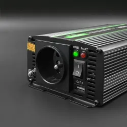 Przetwornica napięcia Qoltec Monolith |300W | 600W | 24V na 230V | Czysty