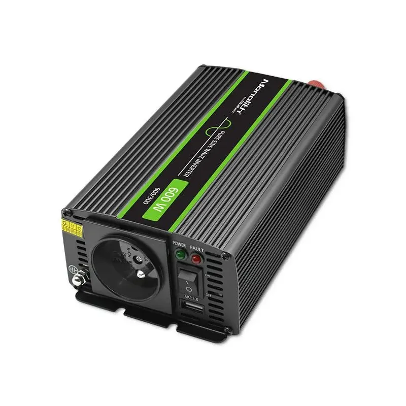 Przetwornica napięcia Qoltec Monolith |300W | 600W | 24V na 230V | Czysty