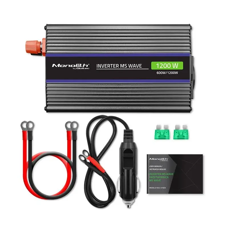 Przetwornica napięcia Qoltec Monolith 1200 MS Wave | 12V na 230V |