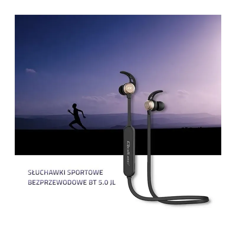 Słuchawki z mikrofonem Qoltec bezprzewodowe sportowe | BT 5.0 JL |