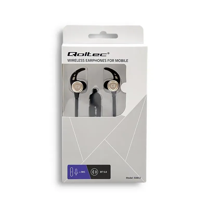 Słuchawki z mikrofonem Qoltec bezprzewodowe sportowe | BT 5.0 JL |